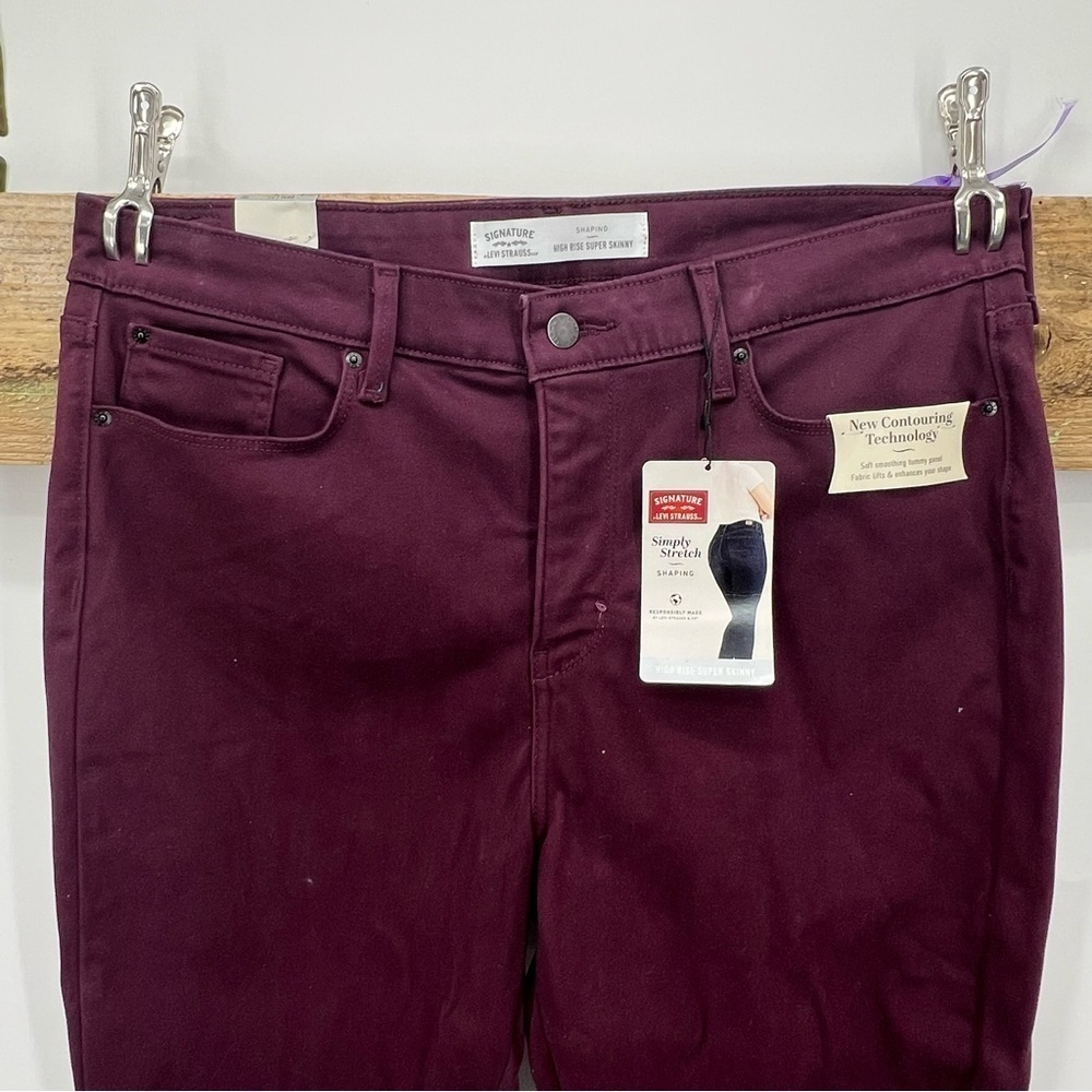 Signature by Levi Strauss Burgundy Jeans